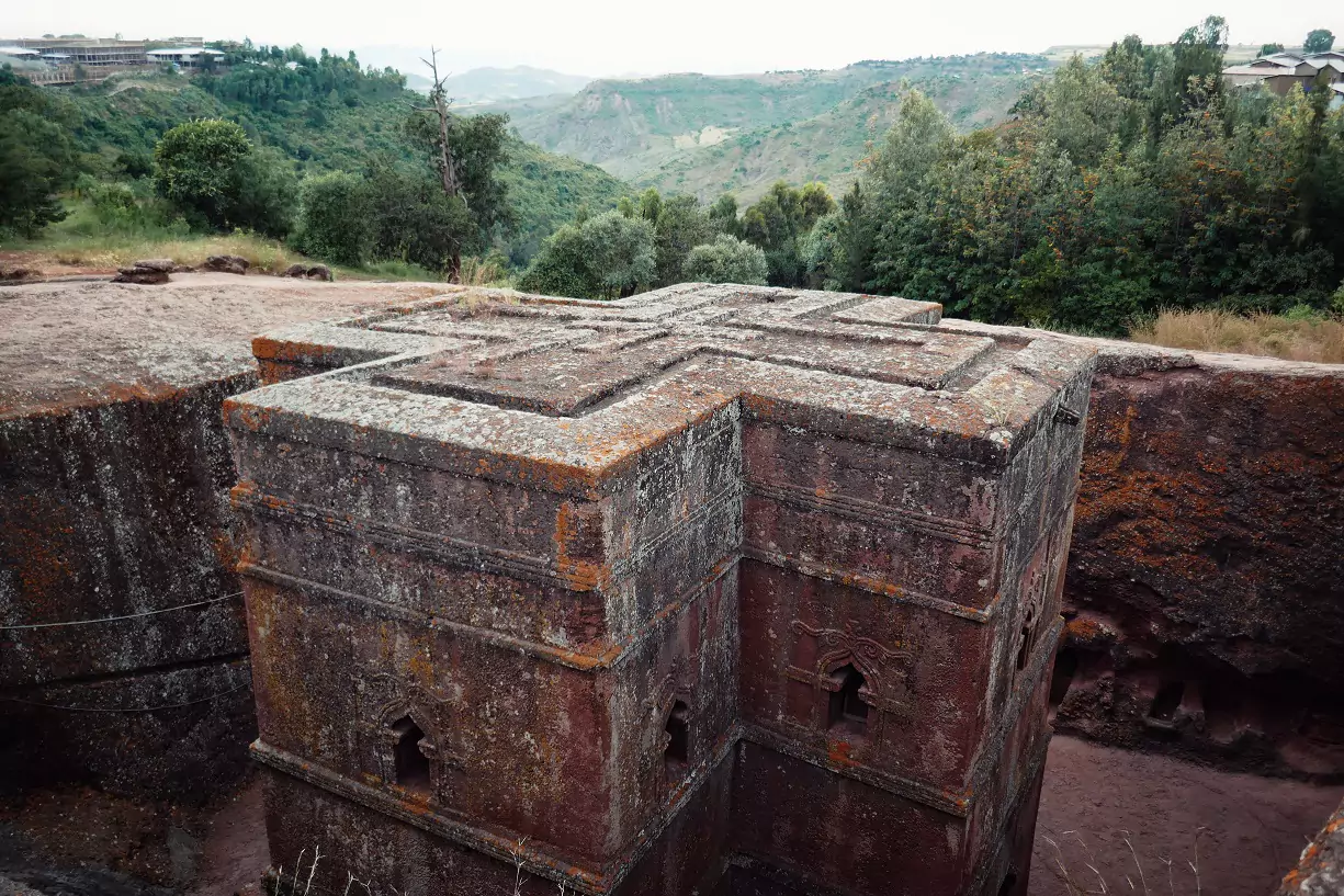Incredible stone churches carved from the rock at Lalibela, Ethiopia.