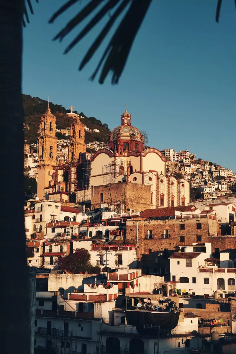 The church of Santa Prisca de Taxco at sunrise, in the pueblo magico of Taxco, Mexico.
