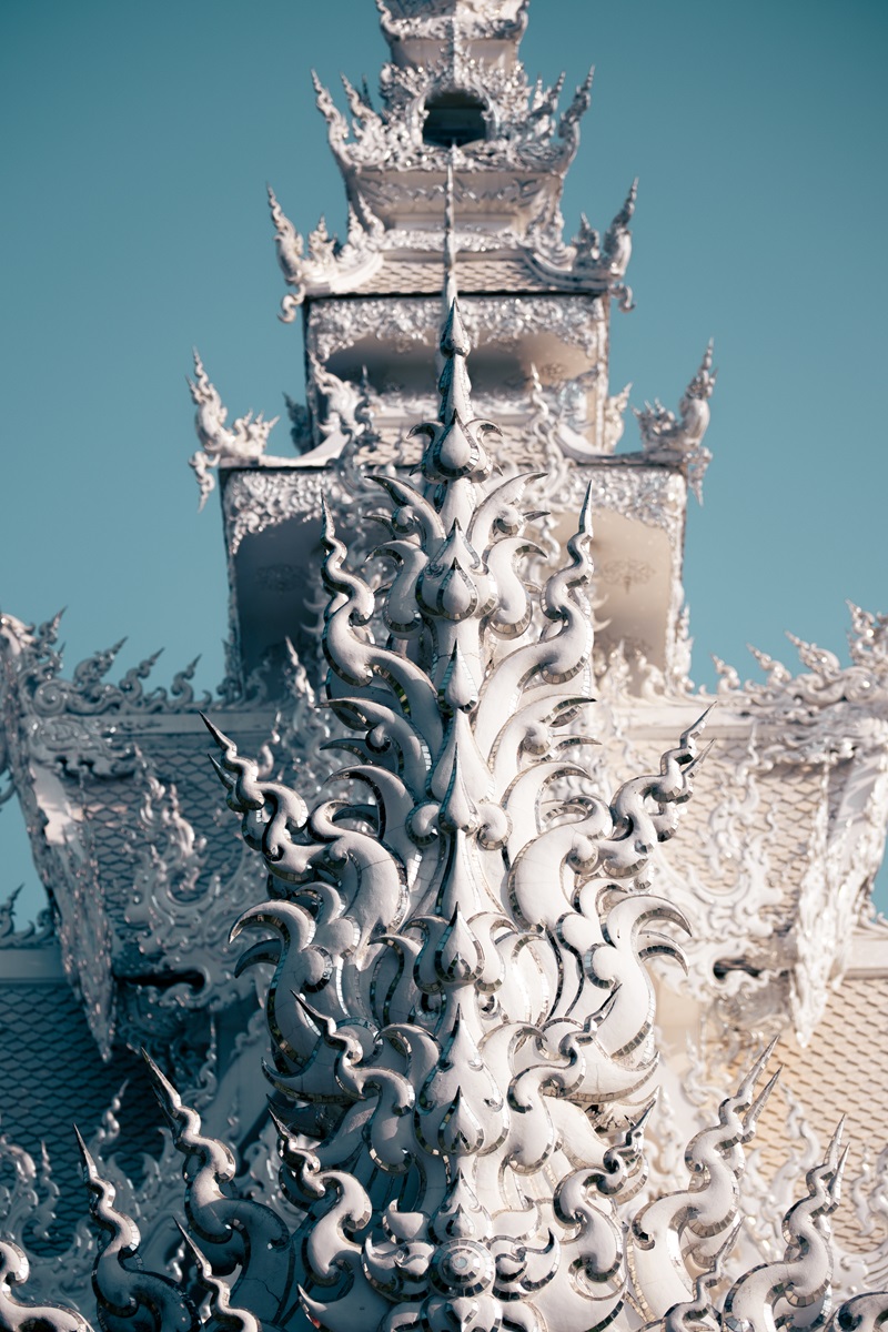 Symmetry at the White Temple in Chiang Rai, Thailand.