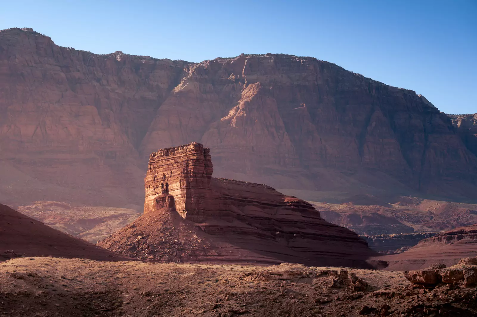 The sandstone rock formation at Cathedral Rock near Lees Ferry.