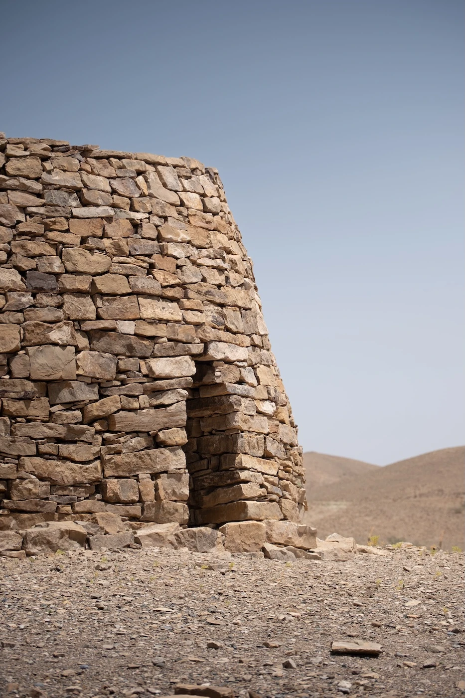 A brick-built Beehive tomb at Bat in Oman.